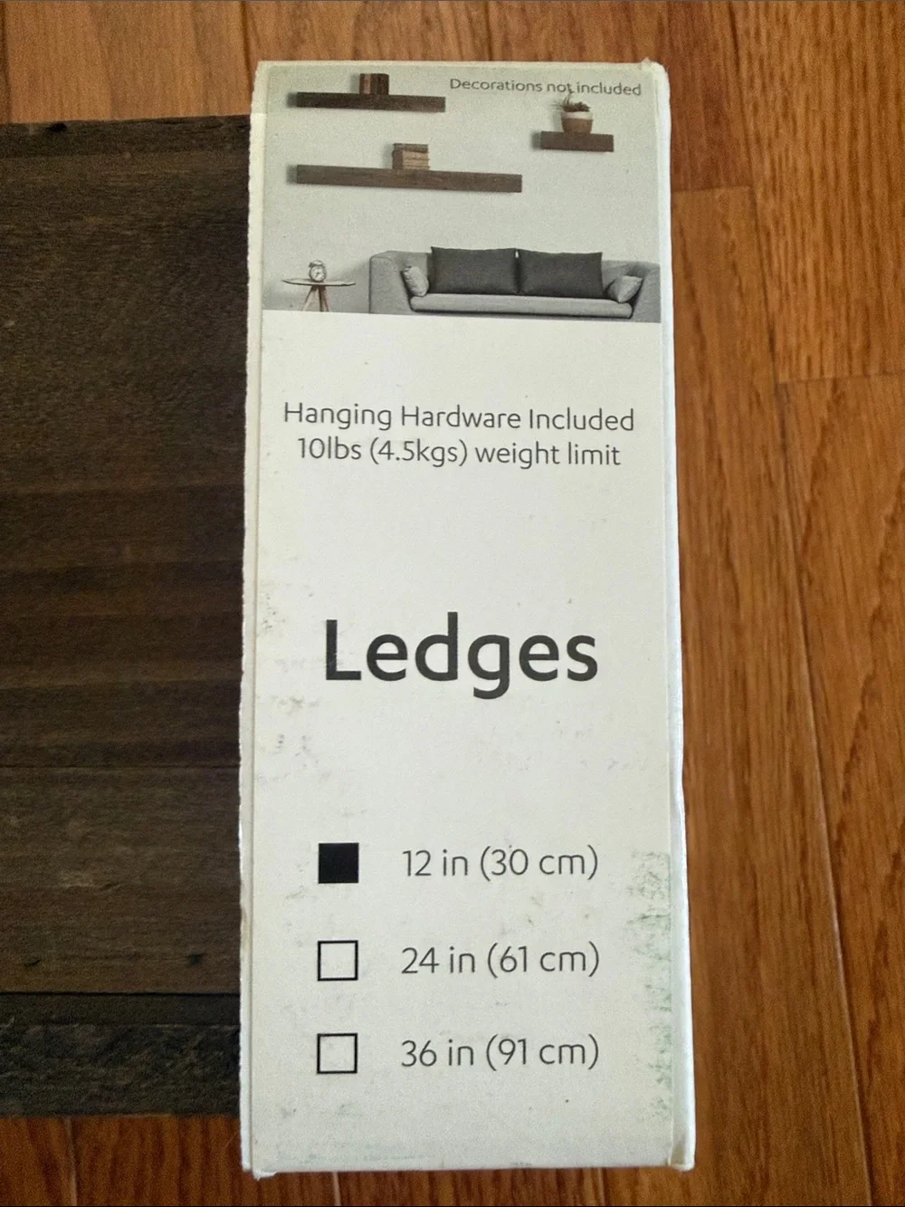 At Home Dark Brown Wood Ledge Shelf